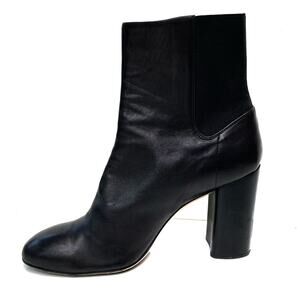 Rag & Bone Black Lambskin Block Heel Booties | Effortless Italian Made | Classic